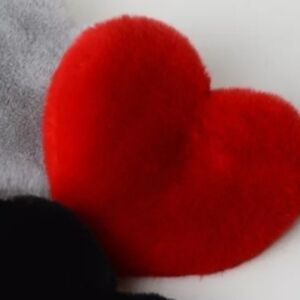 Red Heart Faux Furry Shoulder  Crossbody Bag NEW in package Cute